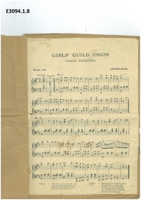 Booklet - Girls' Guild Union, Canoe Exercises