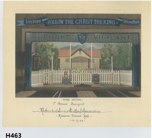 Artwork, other - Image, Stage setting: Methodist Junior Football Association 1942