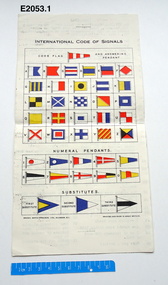 Pamphlet - Flags chart, International Code of Signals