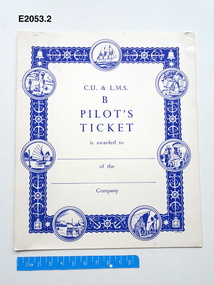 Certificate - Pilot's ticket, Congregational Union and London Missionary Society Pilot's ticket
