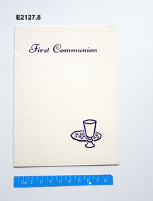 Certificate - First communion certifcate, Presbyterian Church of Australia First Communion
