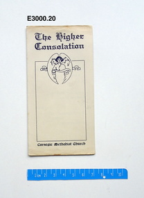 Programme - Carnegie Methodist Church, The Higher Consolation