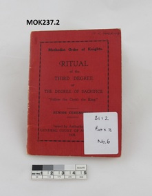 Book, Methodist Order of Knights Third Degree Ritual