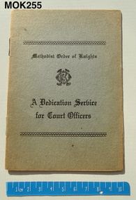 Booklet - Methodist Order of Knights, A Dedication Service for Court Officers also a Church Parade