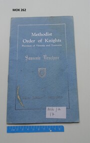 Booklet - Methodist Order of Knights (Provincal High Court of Victoria and Tasmania), Souvenir Brochure : Silver Jubilee 1928 - 1953, 1953
