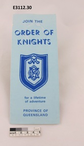 Pamphlet - Methodist Order of Knights Province of Queensland, Join the Order of Knights
