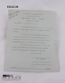 Pamphlet - Methodist Order of Knights, Application form