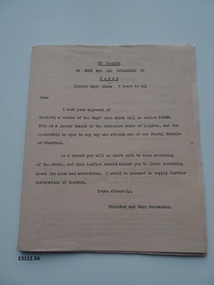 Document - Methodist Order of Knights, To Parents : Pages proposal form