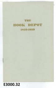 Booklet - Methodist Church of Australasia, The Book Depot 1859 - 1959