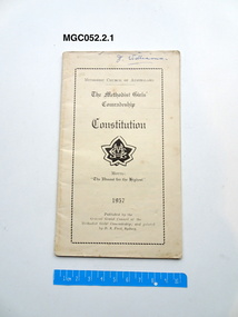 Booklet - Constitution, General Grand Council of the Methodist Girls' Comradeship, Methodist Girls' Comradeship Constitution, 1947