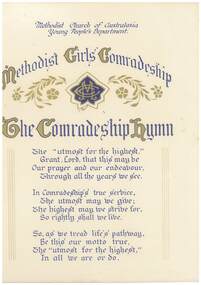 Document - Hymn, Methodist Girls' Comradeship