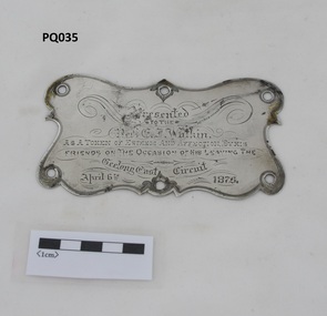 Plaque - Silver plaque, 1875
