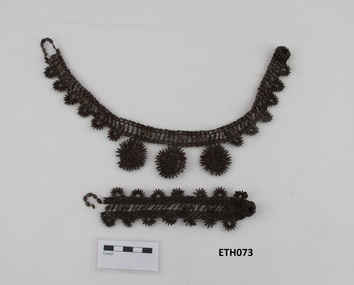 Accessory - Seed necklace and bracelet, c1850s