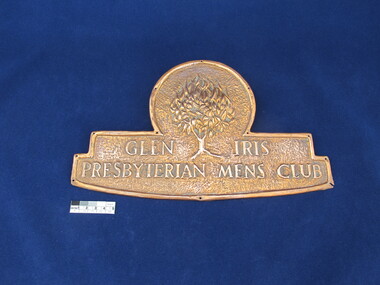 Plaque - Copper plaque, c1945