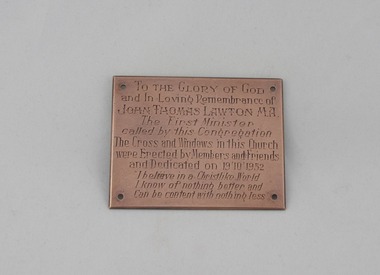 Plaque - Metal plaque, 1952