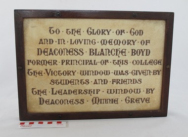 Plaque - Wall plaque
