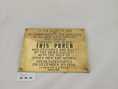 Plaque, c1956