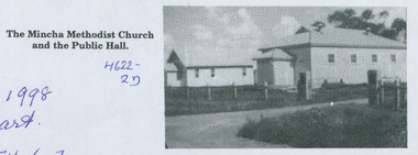 Photograph - B&W Photograph, Mincha Methodist Church and Public Hall