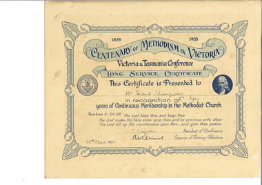 Ephemera - Certificate