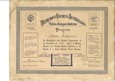 Ephemera - Certificate