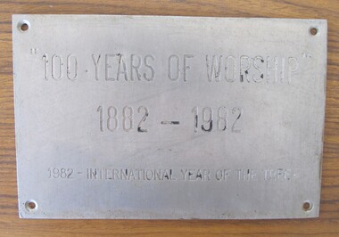 Plaque, 1982