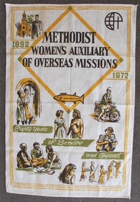 Textile - Tea towel, Gumnut Souvenirs, 1972