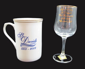 Souvenir - Wine glass and mug, C.R. Hose, 2008