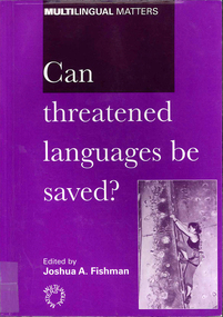 Book, Joshua A Fishman, Can threatened languages be saved? reversing language shift, revisited : a 21st century perspective, 2001