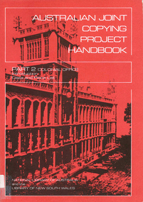 Book, National Library of Australia et al, Australian Joint Copying Project handbook. Part 2., Colonial Office - class and piece list, 1984