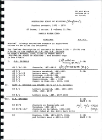 Book, Australian Board of Missions, Australian Board of Missions : further records, 1873-1978