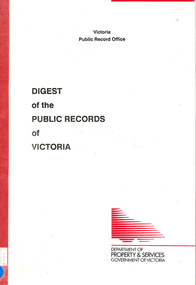 Book, Public Record Office Victoria, Digest of the public records of Victoria, 1990