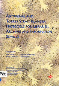 Book, Aboriginal and Torres Strait Islander Protocols for Libraries, Archives and Information Services, 1995