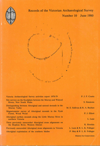 Book, Records of the Victorian Archaeological Survey : number 10, June 1980, 1980