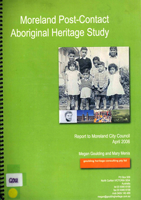 Book, Megan Goulding et al, Moreland post-contact Aboriginal heritage study, 2006