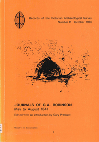 Book, Gary Presland, Journals of G.A. Robinson, May to August 1841, 1980