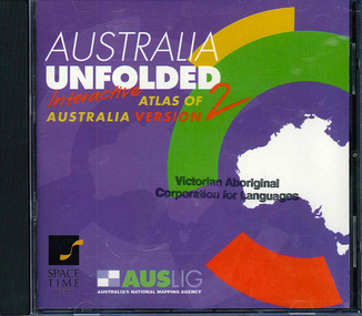 CD-ROM, Australian Surveying and Land Information Group, Australia unfolded : interactive atlas of Australia, 1996