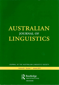 Journal, The Australian Linguistic Society, Australian journal of linguistics, 2010
