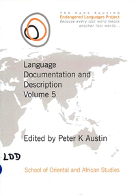 Journal, Peter K Austin, Language documentation and description, Vol. 5, 2008