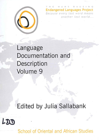 Journal, Julia Sallabank, Language documentation and description, Vol. 9, 2011