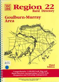 Map, Country Fire Authority, Region 22 rural directory Goulburn-Murray area, 1997