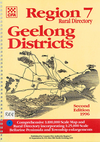Map, Country Fire Authority, Region 7 rural directory Geelong districts, 1996
