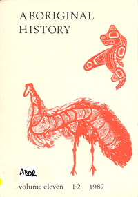 Periodical, Australian National University Department of Pacific and Southeast Asian History, Aboriginal history, 1987