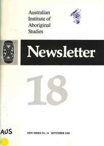 Periodical, Australian Institute of Aboriginal Studies, Newsletter (Australian Institute of Aboriginal Studies), 1982