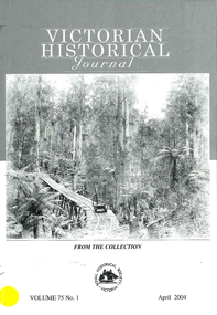 Periodical, Royal Historical Society of Victoria, Victorian historical journal : from the collection, 2004