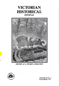 Periodical, Royal Historical Society of Victoria, Victorian historical journal : history as a tourist attraction, 1997