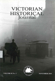 Periodical, Royal Historical Society of Victoria, Victorian historical journal, 2010