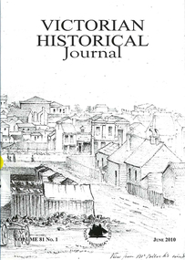 Periodical, Royal Historical Society of Victoria, Victorian historical journal, 2010
