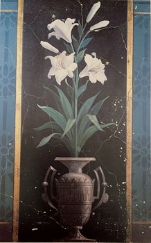Lilies, Dado Panel, Upper Hall, Villa Alba 