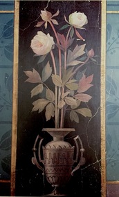 Peonies, Dado Panel, Upper Hall, Villa Alba 