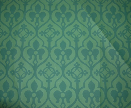 Wallpaper sample of a Morris & Co design / 'Fleur de lys'